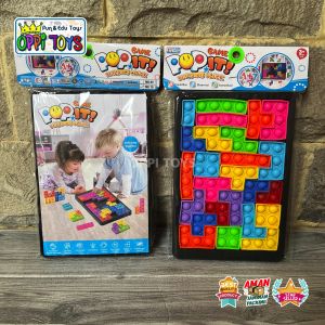 Pop It Puzzle Dadu - Mainan Game Building Block Pop It tetris 26 pcs - Pop It Push Bubble Pereda Stres Untuk Anak Mainan Puzzle Jigsaw Tetris