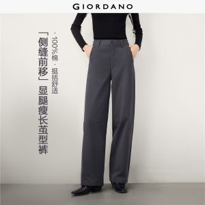 Giordano Women Forward seam high waist cocoon pants Free Shipping 05416694