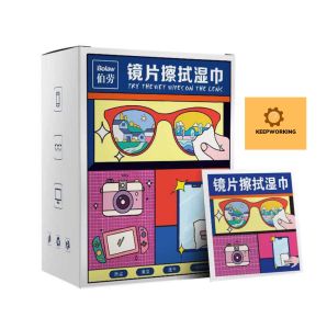 KEEPWORKING 100pcs Disposable Eyeglasses Lens Cleaning Cloth Anti Fog Wet Wipe Glasses Tissue Screen Remove Dust