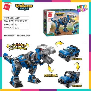 Bộ Đồ Chơi Xếp Hình Thông Minh Lego Qman 375 Mảnh Ghép Khủng Long Biến Hình 4803 Cho Trẻ