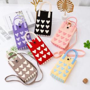 Handbag Cute Love Clutch Bag Protect Your Cell Phone Shoulder Multifunction Durable Mini Travel
