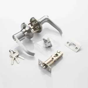 【Ready Stock】New Stainless Steel Round Ball Door Knobs Handle Passage Entrance Lock Entry With Keys