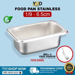 Food Pan Stainless 1/9 x 65cm /  wadah penyimpanan makanan bumbu