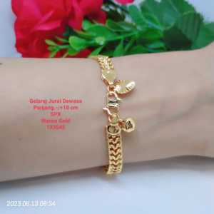 Gelang Tangan Rantai Jurai Perhiasan Aksesoris Lapis Emas Titanium XupingRodium Terlaris Termurah