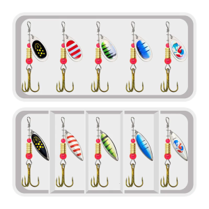 Wobble Rotating Plastomer Vibration Baits Spinners Spoon Jigs Fishing Lures for Freshwaters Saltwater Angling