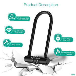 ORIA 4 Digit Combination Padlock 185mm Heavy Duty Lock Easy to Operate and Resettable Small Padlock for Lockers Outdoor Indoor use Containers and Gates (Ready Stock)