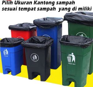 Plastik Kantong Sampah Uk 90X120 - 80X100 - 60X100 - 50x60 - 40x60 - 40x50 - 30x40 isi 100 Pcs HDPE
