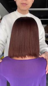 T1B/4-4X4inch  180% Density Glueless DD bone straight ombre brownsMiddle Part Human Hair Wig