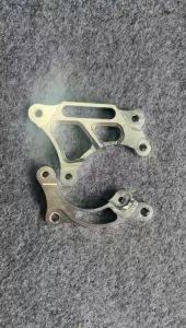 CNC 2 Pot Caliper Bracket Durable Construction for Wave 125 Mio Sporty Click Beat Genio Scoopy 220mm 260mm