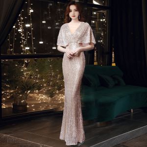 Ever Pretty Mermaid Sequined Lace Elegant Long Evening Dress Party Gowns Plus Size Dresse㏇X0413