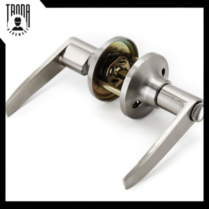 BALDWIN Prestige Series Tobin Slate Smartkey Reversible Keyed Entry Door Handle in the Door