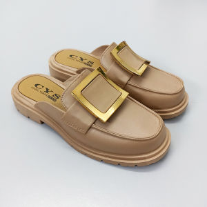 Sampai7an SPT-58 Sepatu Sandal Wanita Kasual Slip On Flat Shoes PVC Model Kotak Simpel Terbaru COD