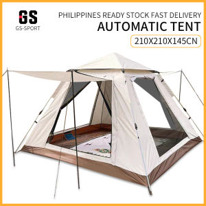 tent outdoor waterproof camping 2 to 3 person Automatic Tent Double Layer Foldable Hiking Family Tents