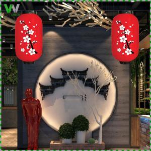 โคมไฟแขวนดอกพลัมจีนแบบยาว 25ซม เหมาะสำหรับตกแต่งบ้านสไตล์จีนโบราณและเพิ่มบรรยากาศอบอุ่น