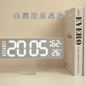 Modern Digital Wall Alarm Clock with Large Screen and Auto Night Modes for Home or Work