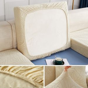 8colors*Thick Embossed velvet 1/2/3/4 seat sofa cushion cover elastic sofa cover warm plush sofa chair cover