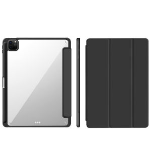 Aizoypro Elegant Transparent iPad Cover with Pen Holder & Smart Wake/Sleep Function - Compatible with iPad Air 4th/5th iPad Pro 11 Mini 7 10.2