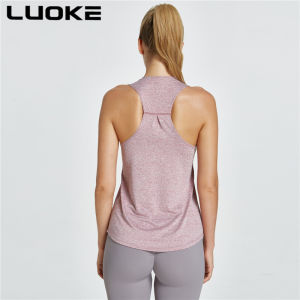 Luoke Quick-drying Gym Wear Women Basic Fitness Training Yoga Tops Strapless U-neck Vest