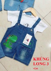 [TẶNG KÈM ÁO THUN] YẾM JEAN BÉ GÁI SIÊU DỄ THƯƠNG [CHẤT DÀY DẶN CO GIÃN NHẸ] [5kg - 15kg]