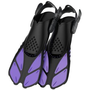 OLIKEI Professional Diving Fins for Adult Children Adjustable Silicone Short Fins Snorkeling Flippers Freestyle Swimming Diving Fins