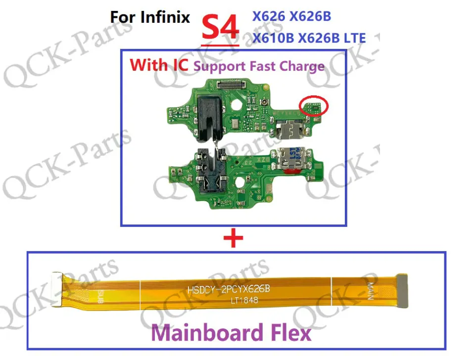 Main Motherboard Flex (With IC Support fast Charge) USB Charging