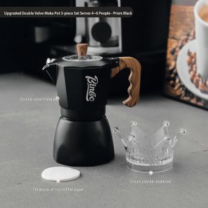 Bincoo Cà Phê Đôi van ấm moka Nhà Bình đựng cà phê đặt nhỏ Espresso máy mài cầm tay máy pha cà phê