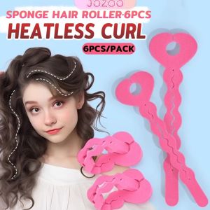 Jozoo 6pcs per Pack Bendable Hair Curler Rods Curl Flexible Soft Sponge Hair Roller Tool