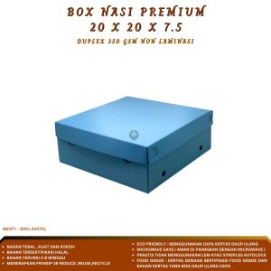 [25 Pcs] Dus Box Kotak Nasi Catering 20x20 Food Grade / Dus Nasi Katering 20x20 Tebal 350 Gsm / Dus TPS / BB5P7