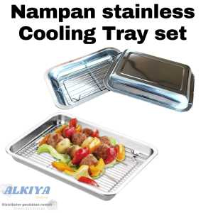 peniris minyak gorengan nampan dan coolingrak satu set COLINGTRAY SET