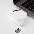 Card Reader Type с 3-in-1 Dual Slot Triangle TF/Micro-SD Memory Card OTG Adapter TF Card Reader for Mobile Phone. 