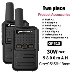 SG StockWalkie talkie Motorola Mini Small GP518 Upgraded Version 30W High Power 9800mAH 5km Hotel Restaurant