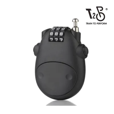 T2P Retractable Mini Lock Light Helmet Lock Space Saving with 78cm Cable Locking Helmet Luggage