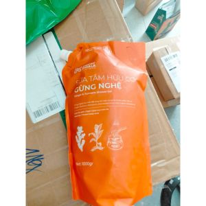 comboTúi Sữa Tắm Gừng Nghệ + Túi Gội Gừng Sả Cỏ Cây Hoa Lá 1000ml