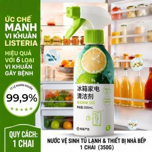 Dung Dịch Vệ Sinh Tủ Lạnh 350ml | Xịt Khử Mùi Nhà Bếp | Làm Sạch Dầu Mỡ Nhanh Chóng