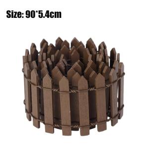 Mini Fence Garden Wooden Fence DIY Handicraft Picket Fences Dollhouse Showcase Wood Barrier Terrarium Gate Bonsai Trellis Decor