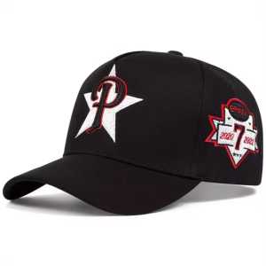 Topi Baseball Pria Dewasa Bordir P STAR 2025 Terbaru Hat Pria Dan Wanita Trend Cotton Drill (COD)