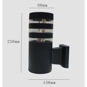 【Ready Stock】E27 Up Down Single Dual-Head LED Wall Light Home Outdoor Decor Waterproof Modern Nordic Style Aluminum Wall Lamp for Yard Porch Corridor Balcony Lights (Not Including Bulb)