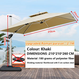 2.1M/2.5M Weather Resistant Large Patio Umbrella - Perfect Garden Balcony Patio & Outdoor Spaces