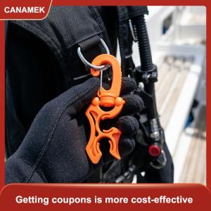 【CANAMEK 】 BCD Hose Holder Clip Retainer Double Design Stable Secure Attachment for Diving BCD Hoses Essential Underwater 2PCS