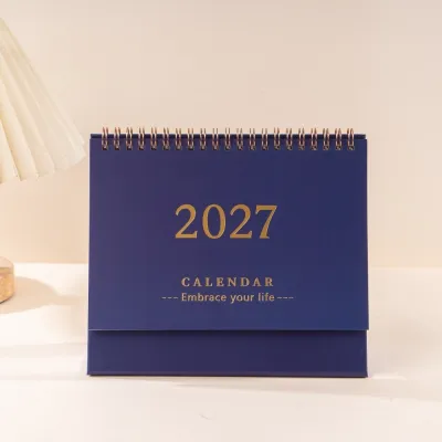 【Ready Stock&COD】DIVATEN Standing 2027 Desktop Desk Calendar Foldable Portable Flip Calendar Writeable Memo Academic Planner Office Stationery