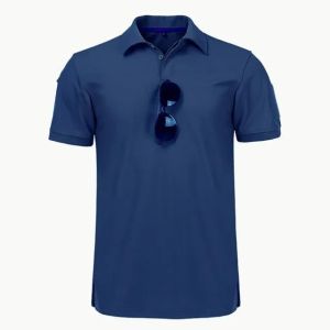 Polo T-shirt mens quick-drying tactical clothing T-shirt sports hiking running fishing sports casual top