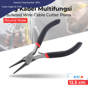 Urijk Tang Kabel Multifungsi Insulated Wire Cable Cutter Pliers 12.5cm Round Nose - M2941