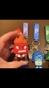 Cartoon Keychain Inside Out   Cute Character Figure Pendant Key Ring Backpack Bag Decoration Gift for Fans