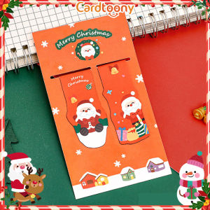 Pembatas Buku Magnet Natal Bookmark Christmas Santa Rusa Kutub Bear Lucu Imut Xmas