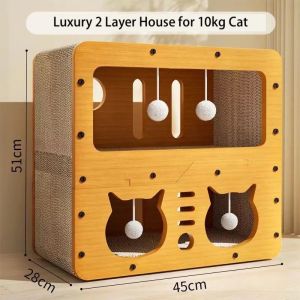 💯PG🥊 Extra Large Cat Tunnel Scratching Board Scratch Villa Bed Hole Furniture Lounge Hideaway Indoor