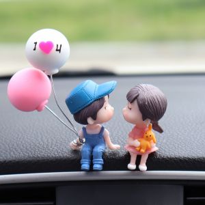 【Vinnatsu】Couple Romance Hiasan Dashboard Mobil Adorable Boneka Ornamen Aksesoris Dashboard Mobil Deksorasi Interior