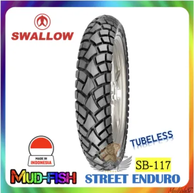 SWALLOW SB-117 Dual-Performance Tubeless Motorcycle Tire 70/90-17 & 80/90-17 for Street & Enduro