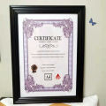 A4 PVC BLACK CERTIFICATE FRAME A4 / 8.5*11 Photo frame /picture frame/Student certificate photo no stand  lucky2. 