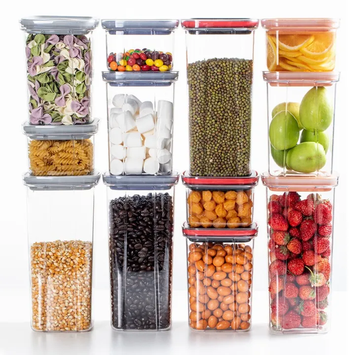 Stackable Airtight Twist Lock Transparent Food Storage Container ...