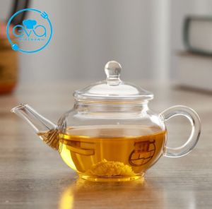 Bình Trà / Ấm Trà Thuỷ Tinh Chịu Nhiệt Kèm Lõi Lọc Lò Xo Inox 260 Ml Cao Cấp Sang Trong SP2596